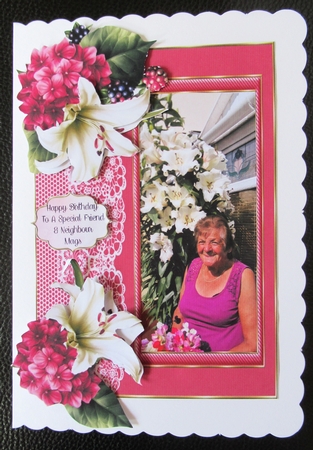 Lace Stripped A5 Frames-Flower Beauty by Davina Rundle