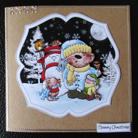 Mice, bears, snowman and post box toppers by Davina Rundle