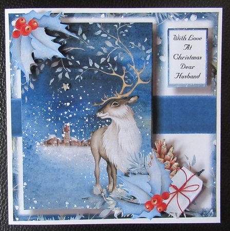 Beautiful Holly & Reindeer by Davina Rundle