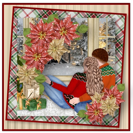 Exchanging Gifts - Decoupage Card Mini Kit by Davina Rundle