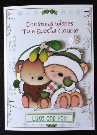 Christmas wishes to a special couple 8x8 & A5 mini kit by Davina Rundle