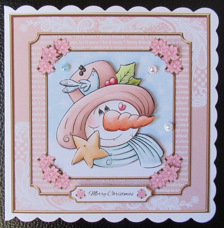 Cute Snowman Holiday Topper - Card One by Davina Rundle