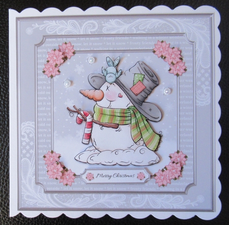 Cute Snowman Holiday Topper - Card Two by Davina Rundle