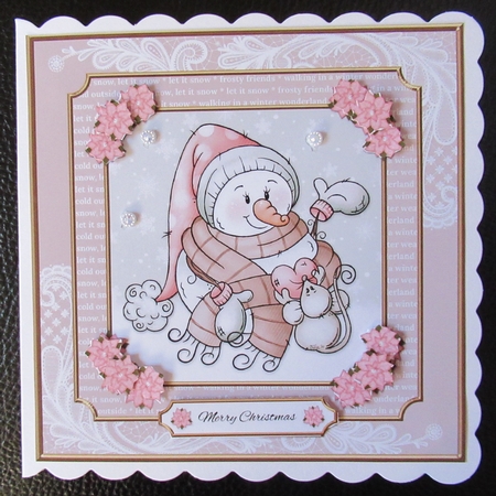 Cute Snowlady Holiday Topper  by Davina Rundle
