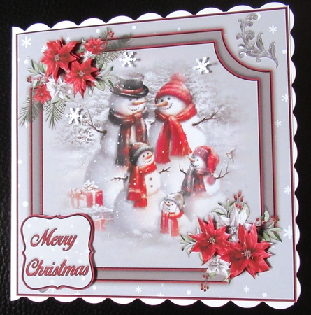 Snowman Family Mini Kit #1    AN  NO FLOWERS  & A 6X6 TOPPER  INSERT** by Davina Rundle