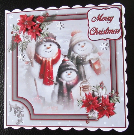 Snowman Family Mini Kit #3    AN  NO FLOWERS  & A 6X6 TOPPER  INSERT** by Davina Rundle