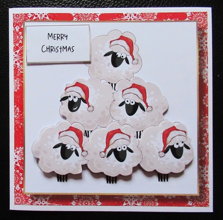 Seasons Bleatings - White  Christmas Sheep by Davina Rundle
