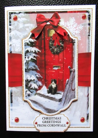 Christmas Door 7x5 No.1 by Davina Rundle