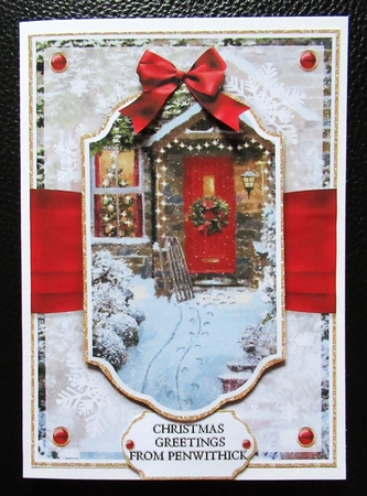 Christmas Door 7x5 No.6 by Davina Rundle