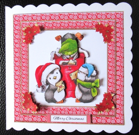 Cute Penguins - Sending Our Love  by Davina Rundle