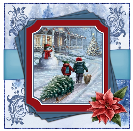 Christmas Tree 7 x 7 Card by Davina Rundle