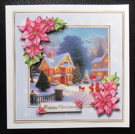 8x8 Beautiful Christmas Village Quick Card  by Davina Rundle