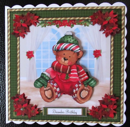 Cute Teddy Bear Holiday Topper by Davina Rundle
