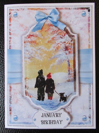 A Walk in the Snow 7x5 inch No.3 by Davina Rundle