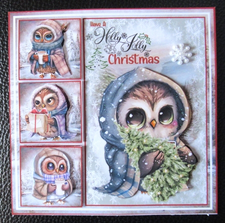 Cute Christmas Owls Mini Page Kit  by Davina Rundle
