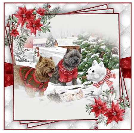 Christmas Dogs 1 Mini Kit #1  by Davina Rundle