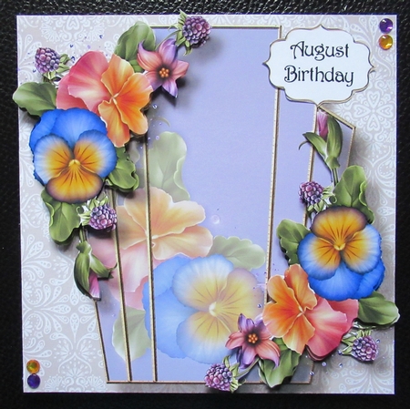 Art Deco Beautiful Floral - Summer Pansies by Davina Rundle