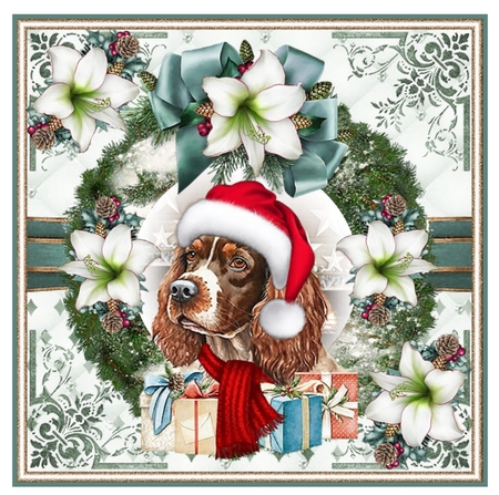 Cute Christmas Wreath 02 Mini Page Kit  by Davina Rundle