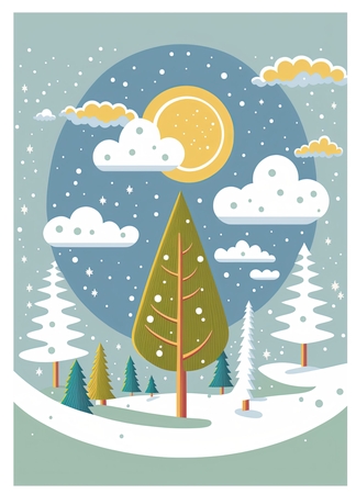 Whimsical woodland snow scene Featured Gallery Photo