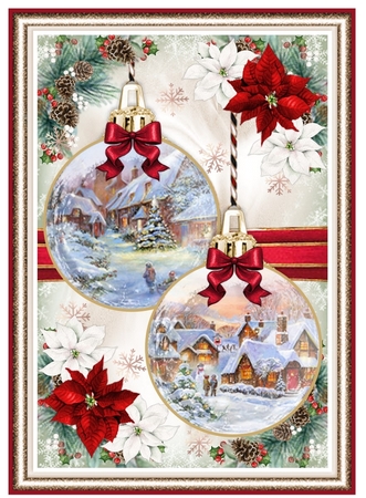 Christmas Village Baubles 04 Mini Page Kit by Davina Rundle