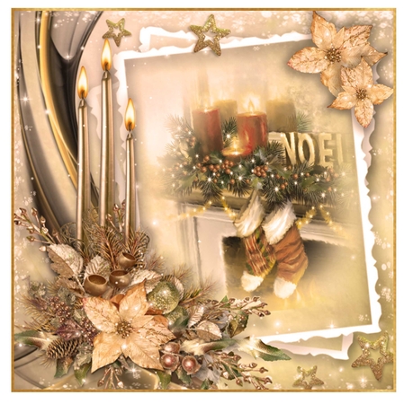 Golden Christmas Mini Kit #3   by Davina Rundle