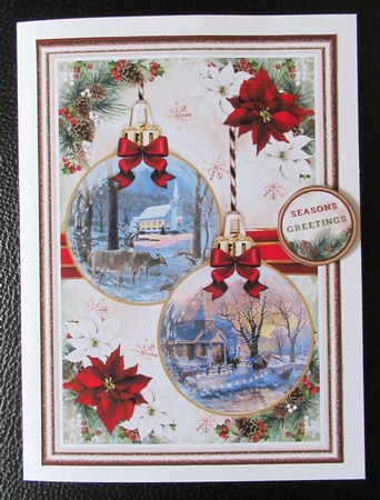 Village Church Christmas Baubles 02 Mini Page Kit by Davina Rundle