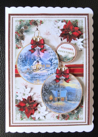 Village Church Christmas Baubles 04 Mini Page Kit by Davina Rundle