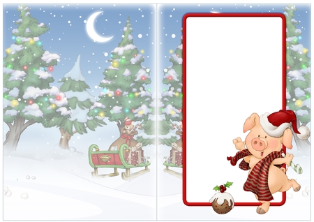 Pigs in Blankets Pip Christmas Insert by Davina Rundle