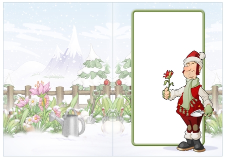 Christmas Gardening Dude Insert by Davina Rundle