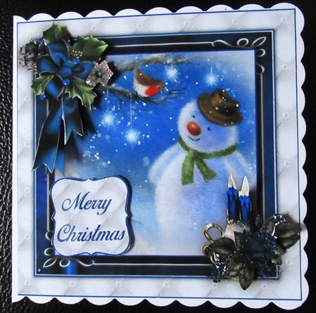 Blue Snowman Bumper Kit #1    by Davina Rundle