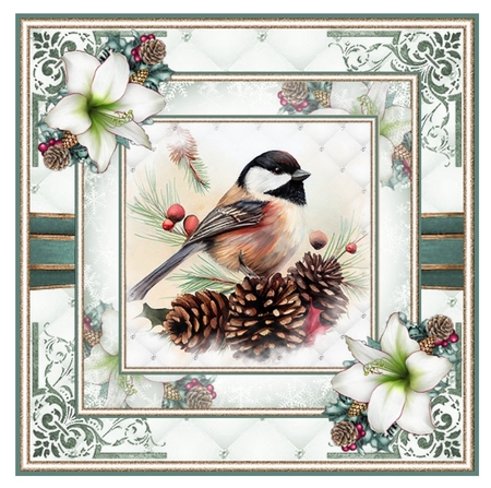 Christmas Chickadee Mini Page Kit by Davina Rundle