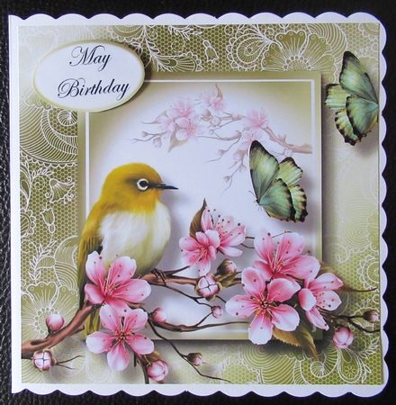 Lovely Lace Back Blossoms & Butterflies by Davina Rundle