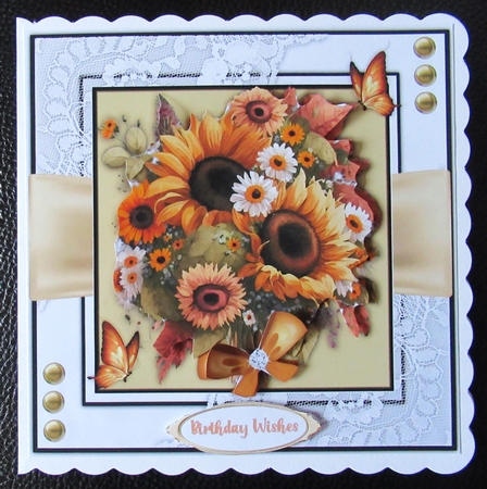 8x8 Mini Kit, Beautiful Sunshine Sunflower Bouquet by Davina Rundle