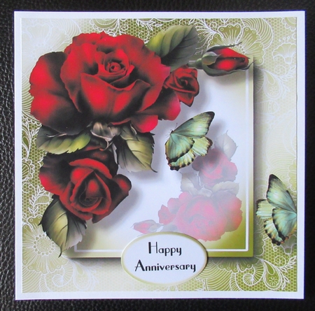 Lovely Lace Back Drama Roses & Butterflies by Davina Rundle
