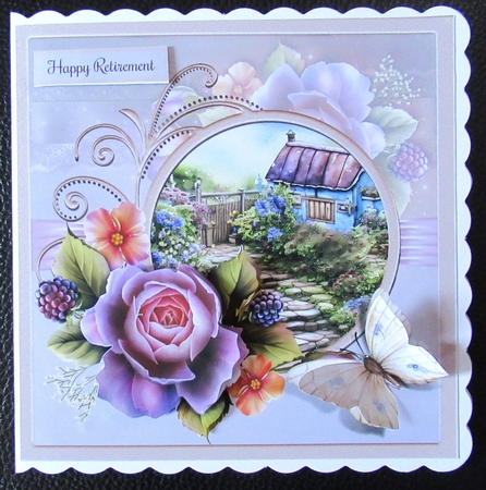 Rose and cottage garden 7x7 by Davina Rundle