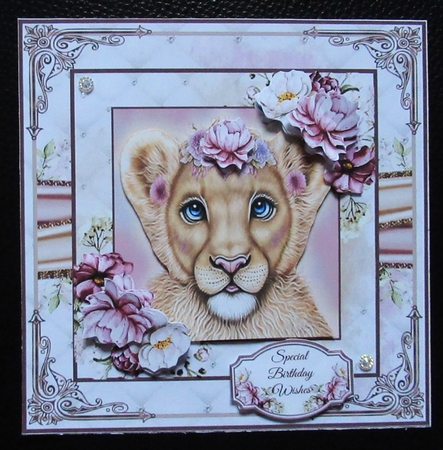 Cute Floral Lioness Mini Page Kit by Davina Rundle