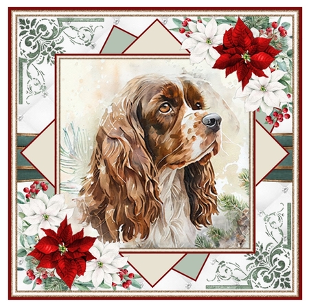 Festive Spaniel Mini Page Kit by Davina Rundle