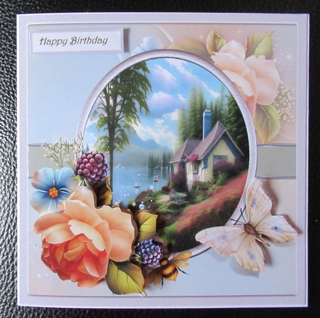 Flowers on the bank of the river 7x7 by Davina Rundle