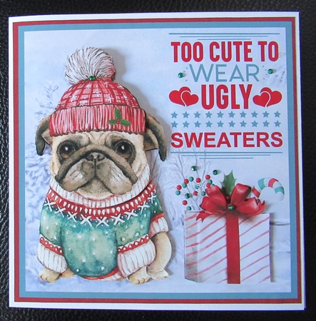 Too Cute Decoupage Card Mini Kit 7x7  by Davina Rundle