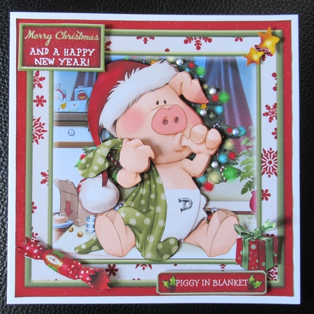 Pigs in Blankets Pod Christmas 4 Sheet Mini Kit by Davina Rundle