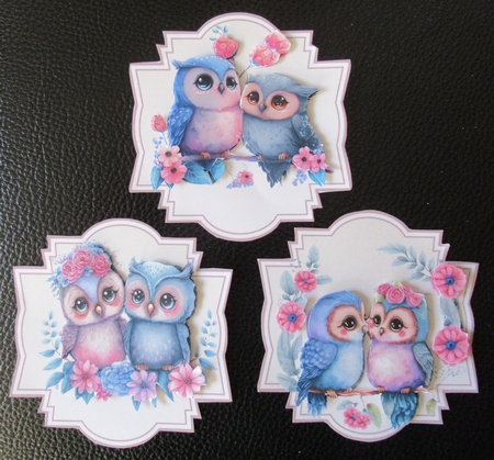 Owls in love toppers by Davina Rundle