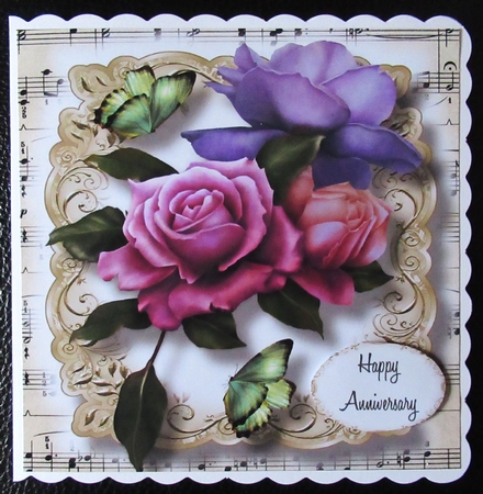 Fabulous Floral With Sheet Music - Belle Epoque Roses by Davina Rundle