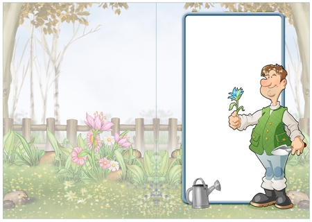 Gardening Dude 3 Insert by Davina Rundle