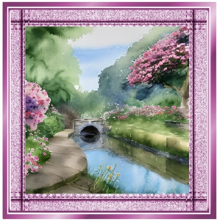 Bridge over the Water 7x7 inch No.9-16 by Davina Rundle