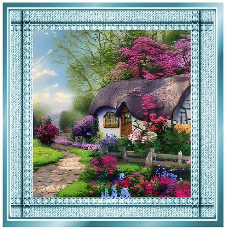 Spring Cottage 7x7 inch No.11 by Davina Rundle