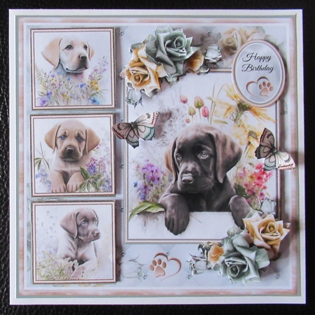 Labrador Puppy Collage Mini Page Kit by Davina Rundle