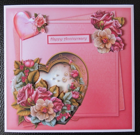 Heart and roses 7x7 by Davina Rundle
