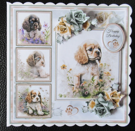 Spaniel Puppy Collage Mini Page Kit by Davina Rundle