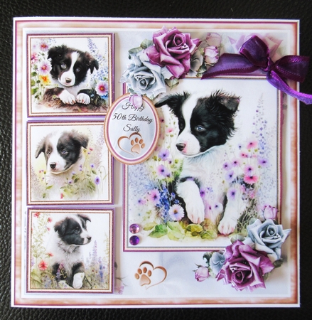 Collie Puppy Collage Mini Page Kit by Davina Rundle