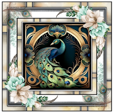Beautiful Peacock 02 Mini Page Kit by Davina Rundle
